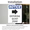 Signmission Entering Quiet Zone Sign With Symbol, 7 in W x Rectangle, Vinyl Decal OS-2PACK-NS-D-710-V-12096 - alternate 5